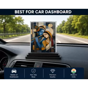 Krishna Acrylic Car Dashboard Showpiece | Double-Sided Krishna Photo Stand | 3 X 4 Inch Photo | Transparent Acrylic Frame With Black Base | Car Dashboard, Office & Table Decor (F70277) Krishna Acrylic Car Dashboard Showpiece | Double-Sided Krishna Photo Stand | 3 X 4 Inch Photo | Transparent Acrylic Frame With Black Base | Car Dashboard, Office & Table Decor (F70277)