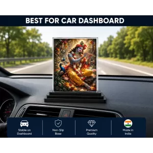 Krishna Acrylic Car Dashboard Showpiece | Double-Sided Krishna Photo Stand | 3 X 4 Inch Photo | Transparent Acrylic Frame With Black Base | Car Dashboard, Office & Table Decor (F70324) Krishna Acrylic Car Dashboard Showpiece | Double-Sided Krishna Photo Stand | 3 X 4 Inch Photo | Transparent Acrylic Frame With Black Base | Car Dashboard, Office & Table Decor (F70324)