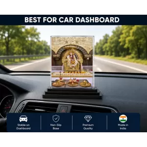 Tirupati Balaji Acrylic Car Dashboard Showpiece | Double-Sided Tirupati Balaji Photo Stand | 3 X 4 Inch Photo | Transparent Acrylic Frame With Black Base | Car Dashboard, Office & Table Decor (F70332) Tirupati Balaji Acrylic Car Dashboard Showpiece | Double-Sided Tirupati Balaji Photo Stand | 3 X 4 Inch Photo | Transparent Acrylic Frame With Black Base | Car Dashboard, Office & Table Decor (F70332)