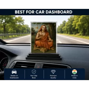 Adi Shankaracharya Acrylic Car Dashboard Showpiece | Double-Sided Adi Shankaracharya Photo Stand | 3 X 4 Inch Photo | Transparent Acrylic Frame With Black Base | Car Dashboard, Office & Table Decor (F70355) Adi Shankaracharya Acrylic Car Dashboard Showpiece | Double-Sided Adi Shankaracharya Photo Stand | 3 X 4 Inch Photo | Transparent Acrylic Frame With Black Base | Car Dashboard, Office & Table Decor (F70355)