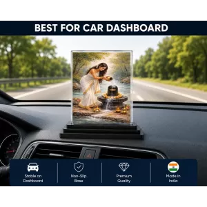Lord Shiva Acrylic Car Dashboard Showpiece | Double-Sided Lord Shiva Photo Stand | 3 X 4 Inch Photo | Transparent Acrylic Frame With Black Base | Car Dashboard, Office & Table Decor (F70363) Lord Shiva Acrylic Car Dashboard Showpiece | Double-Sided Lord Shiva Photo Stand | 3 X 4 Inch Photo | Transparent Acrylic Frame With Black Base | Car Dashboard, Office & Table Decor (F70363)