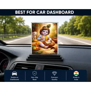 Hindu Deity Acrylic Car Dashboard Showpiece | Double-Sided Hindu Deity Photo Stand | 3 X 4 Inch Photo | Transparent Acrylic Frame With Black Base | Car Dashboard, Office & Table Decor (F70367) Hindu Deity Acrylic Car Dashboard Showpiece | Double-Sided Hindu Deity Photo Stand | 3 X 4 Inch Photo | Transparent Acrylic Frame With Black Base | Car Dashboard, Office & Table Decor (F70367)