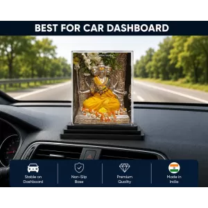 Lord Ganesha Acrylic Car Dashboard Showpiece | Double-Sided Lord Ganesha Photo Stand | 3 X 4 Inch Photo | Transparent Acrylic Frame With Black Base | Car Dashboard, Office & Table Decor (F70368) Lord Ganesha Acrylic Car Dashboard Showpiece | Double-Sided Lord Ganesha Photo Stand | 3 X 4 Inch Photo | Transparent Acrylic Frame With Black Base | Car Dashboard, Office & Table Decor (F70368)