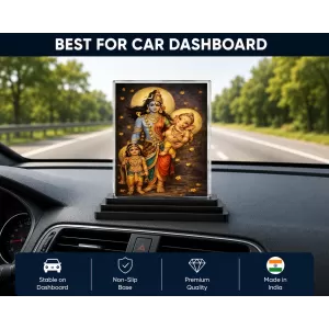 Lord Shiva Acrylic Car Dashboard Showpiece | Double-Sided Lord Shiva Photo Stand | 3 X 4 Inch Photo | Transparent Acrylic Frame With Black Base | Car Dashboard, Office & Table Decor (F70372) Lord Shiva Acrylic Car Dashboard Showpiece | Double-Sided Lord Shiva Photo Stand | 3 X 4 Inch Photo | Transparent Acrylic Frame With Black Base | Car Dashboard, Office & Table Decor (F70372)