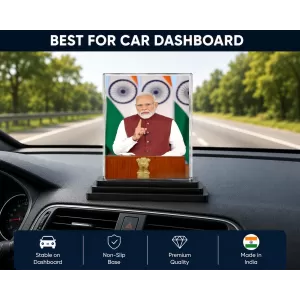 Modi Acrylic Car Dashboard Showpiece | Double-Sided Modi Photo Stand | 3 X 4 Inch Photo | Transparent Acrylic Frame With Black Base | Car Dashboard, Office & Table Decor (F70373) Modi Acrylic Car Dashboard Showpiece | Double-Sided Modi Photo Stand | 3 X 4 Inch Photo | Transparent Acrylic Frame With Black Base | Car Dashboard, Office & Table Decor (F70373)