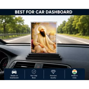Guru Har Krishan Ji Acrylic Car Dashboard Showpiece | Double-Sided Guru Har Krishan Ji Photo Stand | 3 X 4 Inch Photo | Transparent Acrylic Frame With Black Base | Car Dashboard, Office & Table Decor (F70378) Guru Har Krishan Ji Acrylic Car Dashboard Showpiece | Double-Sided Guru Har Krishan Ji Photo Stand | 3 X 4 Inch Photo | Transparent Acrylic Frame With Black Base | Car Dashboard, Office & Table Decor (F70378)