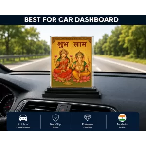 Lord Ganesha Acrylic Car Dashboard Showpiece | Double-Sided Lord Ganesha Photo Stand | 3 X 4 Inch Photo | Transparent Acrylic Frame With Black Base | Car Dashboard, Office & Table Decor (F70379) Lord Ganesha Acrylic Car Dashboard Showpiece | Double-Sided Lord Ganesha Photo Stand | 3 X 4 Inch Photo | Transparent Acrylic Frame With Black Base | Car Dashboard, Office & Table Decor (F70379)