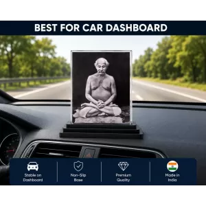 Lahiri Mahasaya Acrylic Car Dashboard Showpiece | Double-Sided Lahiri Mahasaya Photo Stand | 3 X 4 Inch Photo | Transparent Acrylic Frame With Black Base | Car Dashboard, Office & Table Decor (F70384) Lahiri Mahasaya Acrylic Car Dashboard Showpiece | Double-Sided Lahiri Mahasaya Photo Stand | 3 X 4 Inch Photo | Transparent Acrylic Frame With Black Base | Car Dashboard, Office & Table Decor (F70384)