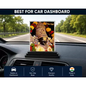 Tirupati Balaji Acrylic Car Dashboard Showpiece | Double-Sided Tirupati Balaji Photo Stand | 3 X 4 Inch Photo | Transparent Acrylic Frame With Black Base | Car Dashboard, Office & Table Decor (F70411) Tirupati Balaji Acrylic Car Dashboard Showpiece | Double-Sided Tirupati Balaji Photo Stand | 3 X 4 Inch Photo | Transparent Acrylic Frame With Black Base | Car Dashboard, Office & Table Decor (F70411)