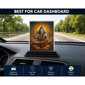Hindu Deity Acrylic Car Dashboard Showpiece | Double-Sided Hindu Deity Photo Stand | 3 X 4 Inch Photo | Transparent Acrylic Frame With Black Base | Car Dashboard, Office & Table Decor (F70438) Hindu Deity Acrylic Car Dashboard Showpiece | Double-Sided Hindu Deity Photo Stand | 3 X 4 Inch Photo | Transparent Acrylic Frame With Black Base | Car Dashboard, Office & Table Decor (F70438)