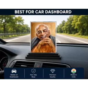 A.C. Bhaktivedanta Swami Prabhupada Acrylic Car Dashboard Showpiece | Double-Sided A.C. Bhaktivedanta Swami Prabhupada Photo Stand | 3 X 4 Inch Photo | Transparent Acrylic Frame With Black Base | Car Dashboard, Office & Table Decor (F70444) A.C. Bhaktivedanta Swami Prabhupada Acrylic Car Dashboard Showpiece | Double-Sided A.C. Bhaktivedanta Swami Prabhupada Photo Stand | 3 X 4 Inch Photo | Transparent Acrylic Frame With Black Base | Car Dashboard, Office & Table Decor (F70444)