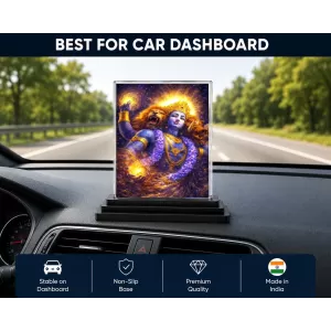 Hindu God Acrylic Car Dashboard Showpiece | Double-Sided Hindu God Photo Stand | 3 X 4 Inch Photo | Transparent Acrylic Frame With Black Base | Car Dashboard, Office & Table Decor (F70461) Hindu God Acrylic Car Dashboard Showpiece | Double-Sided Hindu God Photo Stand | 3 X 4 Inch Photo | Transparent Acrylic Frame With Black Base | Car Dashboard, Office & Table Decor (F70461)