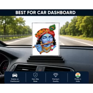 Lord Rama Acrylic Car Dashboard Showpiece | Double-Sided Lord Rama Photo Stand | 3 X 4 Inch Photo | Transparent Acrylic Frame With Black Base | Car Dashboard, Office & Table Decor (F70476) Lord Rama Acrylic Car Dashboard Showpiece | Double-Sided Lord Rama Photo Stand | 3 X 4 Inch Photo | Transparent Acrylic Frame With Black Base | Car Dashboard, Office & Table Decor (F70476)