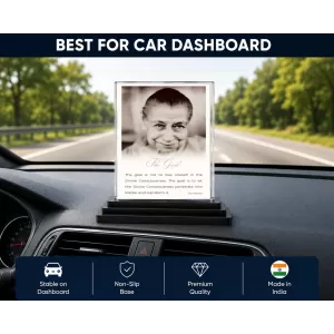 Sri Aurobindo Acrylic Car Dashboard Showpiece | Double-Sided Sri Aurobindo Photo Stand | 3 X 4 Inch Photo | Transparent Acrylic Frame With Black Base | Car Dashboard, Office & Table Decor (F70477) Sri Aurobindo Acrylic Car Dashboard Showpiece | Double-Sided Sri Aurobindo Photo Stand | 3 X 4 Inch Photo | Transparent Acrylic Frame With Black Base | Car Dashboard, Office & Table Decor (F70477)