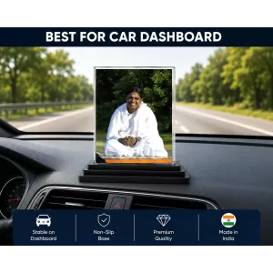 Mata Amritanandamayi Acrylic Car Dashboard Showpiece | Double-Sided Mata Amritanandamayi Photo Stand | 3 X 4 Inch Photo | Transparent Acrylic Frame With Black Base | Car Dashboard, Office & Table Decor (F70478) Mata Amritanandamayi Acrylic Car Dashboard Showpiece | Double-Sided Mata Amritanandamayi Photo Stand | 3 X 4 Inch Photo | Transparent Acrylic Frame With Black Base | Car Dashboard, Office & Table Decor (F70478)