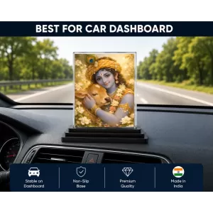 Hindu Deity Acrylic Car Dashboard Showpiece | Double-Sided Hindu Deity Photo Stand | 3 X 4 Inch Photo | Transparent Acrylic Frame With Black Base | Car Dashboard, Office & Table Decor (F70492) Hindu Deity Acrylic Car Dashboard Showpiece | Double-Sided Hindu Deity Photo Stand | 3 X 4 Inch Photo | Transparent Acrylic Frame With Black Base | Car Dashboard, Office & Table Decor (F70492)