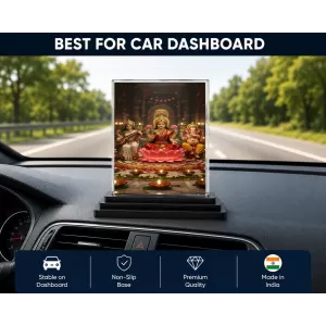 Hindu Deity Acrylic Car Dashboard Showpiece | Double-Sided Hindu Deity Photo Stand | 3 X 4 Inch Photo | Transparent Acrylic Frame With Black Base | Car Dashboard, Office & Table Decor (F70500) Hindu Deity Acrylic Car Dashboard Showpiece | Double-Sided Hindu Deity Photo Stand | 3 X 4 Inch Photo | Transparent Acrylic Frame With Black Base | Car Dashboard, Office & Table Decor (F70500)