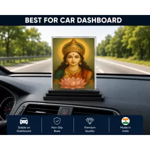 Lakshmi Acrylic Car Dashboard Showpiece | Double-Sided Lakshmi Photo Stand | 3 X 4 Inch Photo | Transparent Acrylic Frame With Black Base | Car Dashboard, Office & Table Decor (F70504) Lakshmi Acrylic Car Dashboard Showpiece | Double-Sided Lakshmi Photo Stand | 3 X 4 Inch Photo | Transparent Acrylic Frame With Black Base | Car Dashboard, Office & Table Decor (F70504)