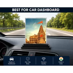 Dwarkadhish Temple Acrylic Car Dashboard Showpiece | Double-Sided Dwarkadhish Temple Photo Stand | 3 X 4 Inch Photo | Transparent Acrylic Frame With Black Base | Car Dashboard, Office & Table Decor (F70509) Dwarkadhish Temple Acrylic Car Dashboard Showpiece | Double-Sided Dwarkadhish Temple Photo Stand | 3 X 4 Inch Photo | Transparent Acrylic Frame With Black Base | Car Dashboard, Office & Table Decor (F70509)