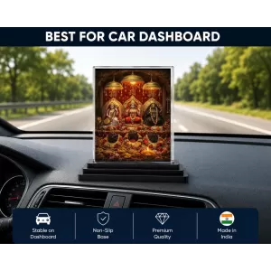 Vaishno Devi Acrylic Car Dashboard Showpiece | Double-Sided Vaishno Devi Photo Stand | 3 X 4 Inch Photo | Transparent Acrylic Frame With Black Base | Car Dashboard, Office & Table Decor (F70513) Vaishno Devi Acrylic Car Dashboard Showpiece | Double-Sided Vaishno Devi Photo Stand | 3 X 4 Inch Photo | Transparent Acrylic Frame With Black Base | Car Dashboard, Office & Table Decor (F70513)