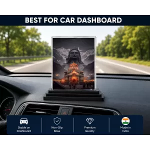 Hindu Deity Acrylic Car Dashboard Showpiece | Double-Sided Hindu Deity Photo Stand | 3 X 4 Inch Photo | Transparent Acrylic Frame With Black Base | Car Dashboard, Office & Table Decor (F70538) Hindu Deity Acrylic Car Dashboard Showpiece | Double-Sided Hindu Deity Photo Stand | 3 X 4 Inch Photo | Transparent Acrylic Frame With Black Base | Car Dashboard, Office & Table Decor (F70538)