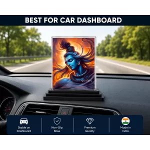 Lord Shiva Acrylic Car Dashboard Showpiece | Double-Sided Lord Shiva Photo Stand | 3 X 4 Inch Photo | Transparent Acrylic Frame With Black Base | Car Dashboard, Office & Table Decor (F70548) Lord Shiva Acrylic Car Dashboard Showpiece | Double-Sided Lord Shiva Photo Stand | 3 X 4 Inch Photo | Transparent Acrylic Frame With Black Base | Car Dashboard, Office & Table Decor (F70548)