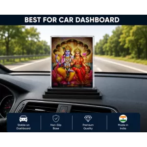 Lord Vishnu Acrylic Car Dashboard Showpiece | Double-Sided Lord Vishnu Photo Stand | 3 X 4 Inch Photo | Transparent Acrylic Frame With Black Base | Car Dashboard, Office & Table Decor (F70549) Lord Vishnu Acrylic Car Dashboard Showpiece | Double-Sided Lord Vishnu Photo Stand | 3 X 4 Inch Photo | Transparent Acrylic Frame With Black Base | Car Dashboard, Office & Table Decor (F70549)