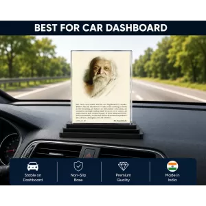 Sri Aurobindo Acrylic Car Dashboard Showpiece | Double-Sided Sri Aurobindo Photo Stand | 3 X 4 Inch Photo | Transparent Acrylic Frame With Black Base | Car Dashboard, Office & Table Decor (F70568) Sri Aurobindo Acrylic Car Dashboard Showpiece | Double-Sided Sri Aurobindo Photo Stand | 3 X 4 Inch Photo | Transparent Acrylic Frame With Black Base | Car Dashboard, Office & Table Decor (F70568)