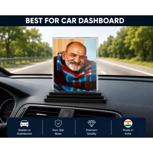Neem Karoli Baba Acrylic Car Dashboard Showpiece | Double-Sided Neem Karoli Baba Photo Stand | 3 X 4 Inch Photo | Transparent Acrylic Frame With Black Base | Car Dashboard, Office & Table Decor (F70572) Neem Karoli Baba Acrylic Car Dashboard Showpiece | Double-Sided Neem Karoli Baba Photo Stand | 3 X 4 Inch Photo | Transparent Acrylic Frame With Black Base | Car Dashboard, Office & Table Decor (F70572)