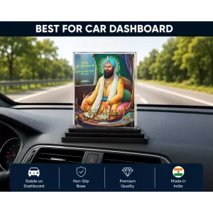 Guru Har Krishan Ji Acrylic Car Dashboard Showpiece | Double-Sided Guru Har Krishan Ji Photo Stand | 3 X 4 Inch Photo | Transparent Acrylic Frame With Black Base | Car Dashboard, Office & Table Decor (F70579) Guru Har Krishan Ji Acrylic Car Dashboard Showpiece | Double-Sided Guru Har Krishan Ji Photo Stand | 3 X 4 Inch Photo | Transparent Acrylic Frame With Black Base | Car Dashboard, Office & Table Decor (F70579)