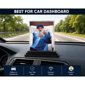 Osho Acrylic Car Dashboard Showpiece | Double-Sided Osho Photo Stand | 3 X 4 Inch Photo | Transparent Acrylic Frame With Black Base | Car Dashboard, Office & Table Decor (F70588) Osho Acrylic Car Dashboard Showpiece | Double-Sided Osho Photo Stand | 3 X 4 Inch Photo | Transparent Acrylic Frame With Black Base | Car Dashboard, Office & Table Decor (F70588)