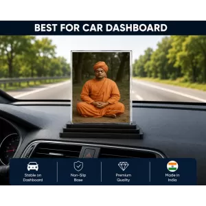 Krishna Acrylic Car Dashboard Showpiece | Double-Sided Krishna Photo Stand | 3 X 4 Inch Photo | Transparent Acrylic Frame With Black Base | Car Dashboard, Office & Table Decor (F70599) Krishna Acrylic Car Dashboard Showpiece | Double-Sided Krishna Photo Stand | 3 X 4 Inch Photo | Transparent Acrylic Frame With Black Base | Car Dashboard, Office & Table Decor (F70599)