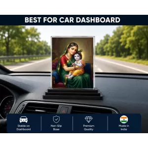 Baby Devi Acrylic Car Dashboard Showpiece | Double-Sided Baby Devi Photo Stand | 3 X 4 Inch Photo | Transparent Acrylic Frame With Black Base | Car Dashboard, Office & Table Decor (F70600) Baby Devi Acrylic Car Dashboard Showpiece | Double-Sided Baby Devi Photo Stand | 3 X 4 Inch Photo | Transparent Acrylic Frame With Black Base | Car Dashboard, Office & Table Decor (F70600)
