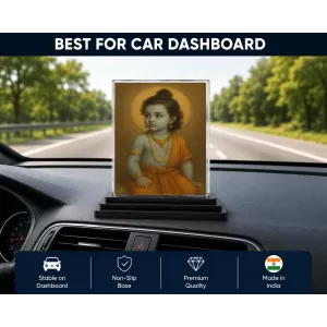 Hindu Deity Acrylic Car Dashboard Showpiece | Double-Sided Hindu Deity Photo Stand | 3 X 4 Inch Photo | Transparent Acrylic Frame With Black Base | Car Dashboard, Office & Table Decor (F70601) Hindu Deity Acrylic Car Dashboard Showpiece | Double-Sided Hindu Deity Photo Stand | 3 X 4 Inch Photo | Transparent Acrylic Frame With Black Base | Car Dashboard, Office & Table Decor (F70601)