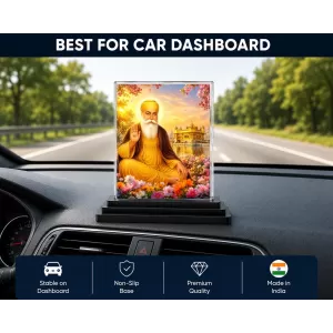 Guru Har Krishan Ji Acrylic Car Dashboard Showpiece | Double-Sided Guru Har Krishan Ji Photo Stand | 3 X 4 Inch Photo | Transparent Acrylic Frame With Black Base | Car Dashboard, Office & Table Decor (F70604) Guru Har Krishan Ji Acrylic Car Dashboard Showpiece | Double-Sided Guru Har Krishan Ji Photo Stand | 3 X 4 Inch Photo | Transparent Acrylic Frame With Black Base | Car Dashboard, Office & Table Decor (F70604)
