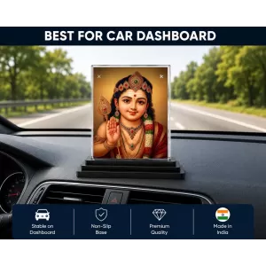 Lord Murugan Acrylic Car Dashboard Showpiece | Double-Sided Lord Murugan Photo Stand | 3 X 4 Inch Photo | Transparent Acrylic Frame With Black Base | Car Dashboard, Office & Table Decor (F70630) Lord Murugan Acrylic Car Dashboard Showpiece | Double-Sided Lord Murugan Photo Stand | 3 X 4 Inch Photo | Transparent Acrylic Frame With Black Base | Car Dashboard, Office & Table Decor (F70630)