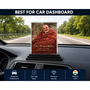 Neem Karoli Baba Acrylic Car Dashboard Showpiece | Double-Sided Neem Karoli Baba Photo Stand | 3 X 4 Inch Photo | Transparent Acrylic Frame With Black Base | Car Dashboard, Office & Table Decor (F70634) Neem Karoli Baba Acrylic Car Dashboard Showpiece | Double-Sided Neem Karoli Baba Photo Stand | 3 X 4 Inch Photo | Transparent Acrylic Frame With Black Base | Car Dashboard, Office & Table Decor (F70634)
