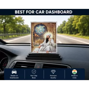 Guru Har Krishan Ji Acrylic Car Dashboard Showpiece | Double-Sided Guru Har Krishan Ji Photo Stand | 3 X 4 Inch Photo | Transparent Acrylic Frame With Black Base | Car Dashboard, Office & Table Decor (F70636) Guru Har Krishan Ji Acrylic Car Dashboard Showpiece | Double-Sided Guru Har Krishan Ji Photo Stand | 3 X 4 Inch Photo | Transparent Acrylic Frame With Black Base | Car Dashboard, Office & Table Decor (F70636)