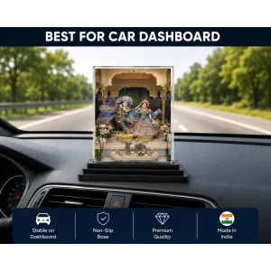 Hindu Deity Acrylic Car Dashboard Showpiece | Double-Sided Hindu Deity Photo Stand | 3 X 4 Inch Photo | Transparent Acrylic Frame With Black Base | Car Dashboard, Office & Table Decor (F70652) Hindu Deity Acrylic Car Dashboard Showpiece | Double-Sided Hindu Deity Photo Stand | 3 X 4 Inch Photo | Transparent Acrylic Frame With Black Base | Car Dashboard, Office & Table Decor (F70652)