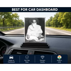 Lahiri Mahasaya Acrylic Car Dashboard Showpiece | Double-Sided Lahiri Mahasaya Photo Stand | 3 X 4 Inch Photo | Transparent Acrylic Frame With Black Base | Car Dashboard, Office & Table Decor (F70655) Lahiri Mahasaya Acrylic Car Dashboard Showpiece | Double-Sided Lahiri Mahasaya Photo Stand | 3 X 4 Inch Photo | Transparent Acrylic Frame With Black Base | Car Dashboard, Office & Table Decor (F70655)