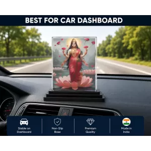 Hindu Goddess Acrylic Car Dashboard Showpiece | Double-Sided Hindu Goddess Photo Stand | 3 X 4 Inch Photo | Transparent Acrylic Frame With Black Base | Car Dashboard, Office & Table Decor (F70667) Hindu Goddess Acrylic Car Dashboard Showpiece | Double-Sided Hindu Goddess Photo Stand | 3 X 4 Inch Photo | Transparent Acrylic Frame With Black Base | Car Dashboard, Office & Table Decor (F70667)