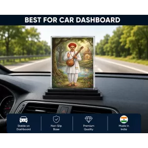 Sant Namdev Acrylic Car Dashboard Showpiece | Double-Sided Sant Namdev Photo Stand | 3 X 4 Inch Photo | Transparent Acrylic Frame With Black Base | Car Dashboard, Office & Table Decor (F70668) Sant Namdev Acrylic Car Dashboard Showpiece | Double-Sided Sant Namdev Photo Stand | 3 X 4 Inch Photo | Transparent Acrylic Frame With Black Base | Car Dashboard, Office & Table Decor (F70668)