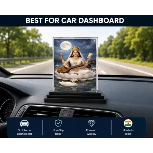 Hindu Deity Acrylic Car Dashboard Showpiece | Double-Sided Hindu Deity Photo Stand | 3 X 4 Inch Photo | Transparent Acrylic Frame With Black Base | Car Dashboard, Office & Table Decor (F70675) Hindu Deity Acrylic Car Dashboard Showpiece | Double-Sided Hindu Deity Photo Stand | 3 X 4 Inch Photo | Transparent Acrylic Frame With Black Base | Car Dashboard, Office & Table Decor (F70675)