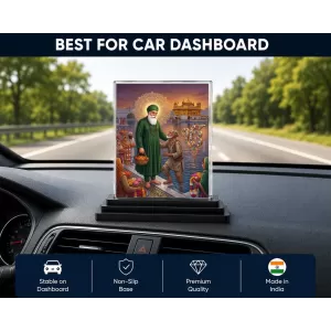 Guru Nanak Dev Ji Acrylic Car Dashboard Showpiece | Double-Sided Guru Nanak Dev Ji Photo Stand | 3 X 4 Inch Photo | Transparent Acrylic Frame With Black Base | Car Dashboard, Office & Table Decor (F70690) Guru Nanak Dev Ji Acrylic Car Dashboard Showpiece | Double-Sided Guru Nanak Dev Ji Photo Stand | 3 X 4 Inch Photo | Transparent Acrylic Frame With Black Base | Car Dashboard, Office & Table Decor (F70690)