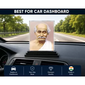 Lahiri Mahasaya Acrylic Car Dashboard Showpiece | Double-Sided Lahiri Mahasaya Photo Stand | 3 X 4 Inch Photo | Transparent Acrylic Frame With Black Base | Car Dashboard, Office & Table Decor (F70701) Lahiri Mahasaya Acrylic Car Dashboard Showpiece | Double-Sided Lahiri Mahasaya Photo Stand | 3 X 4 Inch Photo | Transparent Acrylic Frame With Black Base | Car Dashboard, Office & Table Decor (F70701)