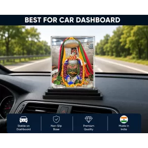 Mahakal Acrylic Car Dashboard Showpiece | Double-Sided Mahakal Photo Stand | 3 X 4 Inch Photo | Transparent Acrylic Frame With Black Base | Car Dashboard, Office & Table Decor (F70702) Mahakal Acrylic Car Dashboard Showpiece | Double-Sided Mahakal Photo Stand | 3 X 4 Inch Photo | Transparent Acrylic Frame With Black Base | Car Dashboard, Office & Table Decor (F70702)