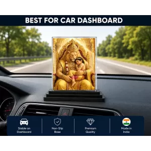 Narasimha Acrylic Car Dashboard Showpiece | Double-Sided Narasimha Photo Stand | 3 X 4 Inch Photo | Transparent Acrylic Frame With Black Base | Car Dashboard, Office & Table Decor (F70718) Narasimha Acrylic Car Dashboard Showpiece | Double-Sided Narasimha Photo Stand | 3 X 4 Inch Photo | Transparent Acrylic Frame With Black Base | Car Dashboard, Office & Table Decor (F70718)