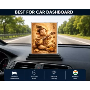 Hindu Deity Acrylic Car Dashboard Showpiece | Double-Sided Hindu Deity Photo Stand | 3 X 4 Inch Photo | Transparent Acrylic Frame With Black Base | Car Dashboard, Office & Table Decor (F70721) Hindu Deity Acrylic Car Dashboard Showpiece | Double-Sided Hindu Deity Photo Stand | 3 X 4 Inch Photo | Transparent Acrylic Frame With Black Base | Car Dashboard, Office & Table Decor (F70721)