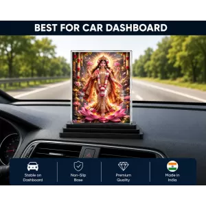 Lakshmi Acrylic Car Dashboard Showpiece | Double-Sided Lakshmi Photo Stand | 3 X 4 Inch Photo | Transparent Acrylic Frame With Black Base | Car Dashboard, Office & Table Decor (F70732) Lakshmi Acrylic Car Dashboard Showpiece | Double-Sided Lakshmi Photo Stand | 3 X 4 Inch Photo | Transparent Acrylic Frame With Black Base | Car Dashboard, Office & Table Decor (F70732)