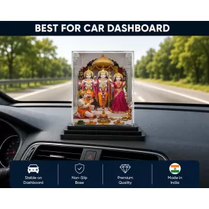 Hindu Deity Acrylic Car Dashboard Showpiece | Double-Sided Hindu Deity Photo Stand | 3 X 4 Inch Photo | Transparent Acrylic Frame With Black Base | Car Dashboard, Office & Table Decor (F70733) Hindu Deity Acrylic Car Dashboard Showpiece | Double-Sided Hindu Deity Photo Stand | 3 X 4 Inch Photo | Transparent Acrylic Frame With Black Base | Car Dashboard, Office & Table Decor (F70733)